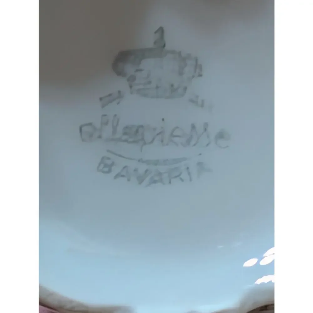 Vintage Ellepiesse Bavaria Miniature Tea Pot & Sugar Bowl Set – Silver & White